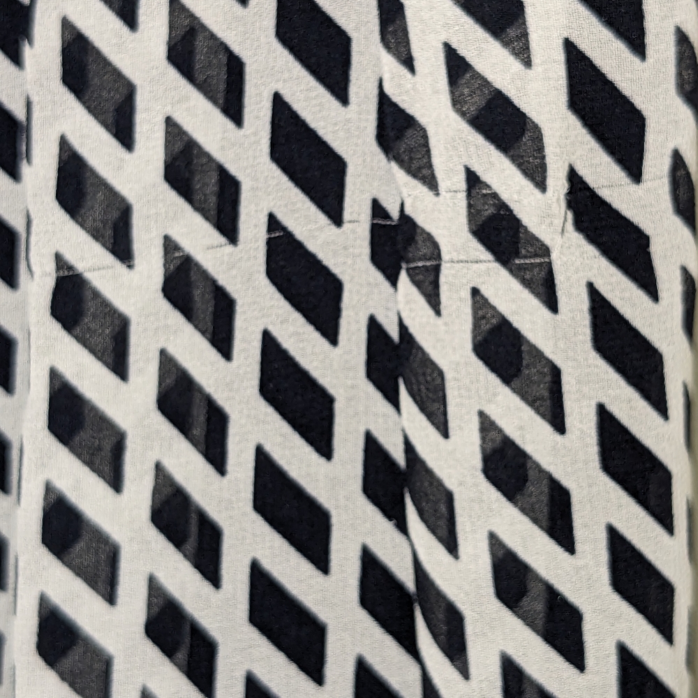 Talbots 4P Petite pleated skirt fully lined Navy & white Sheer Polyester - Picture 4 of 12